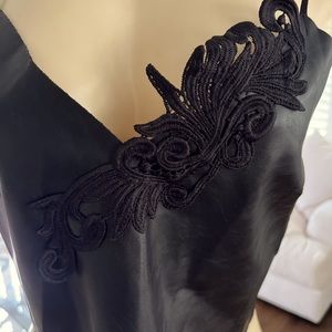 Zara faux black leather crop top with embroidered detail